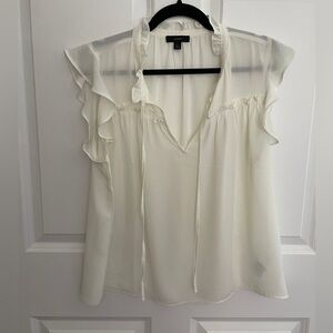Jcrew sleeveless blouse with ruffle detail